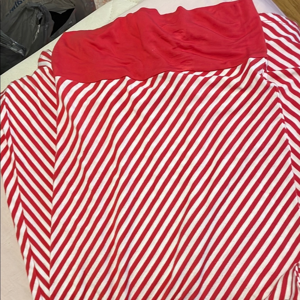 Red and White Striped skirts